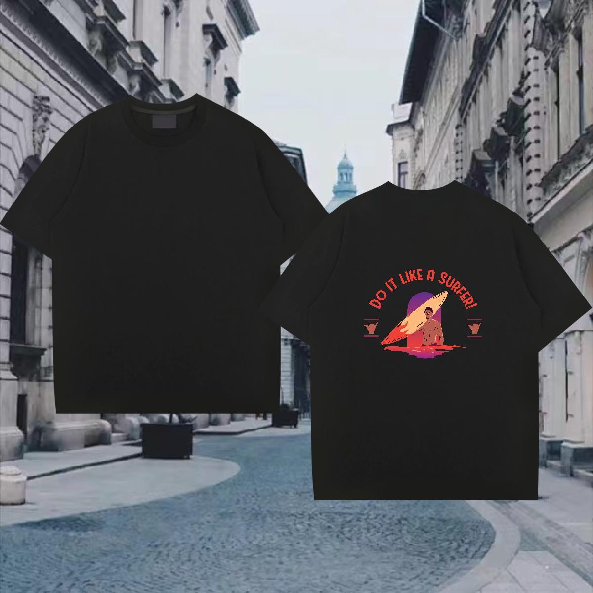Free Shipping Man T Shirts 230g 100% Cotton muscle men Hip Hop Street Custom Print Oversized Short Sleeve Soft Men Tees 2024 New Tops