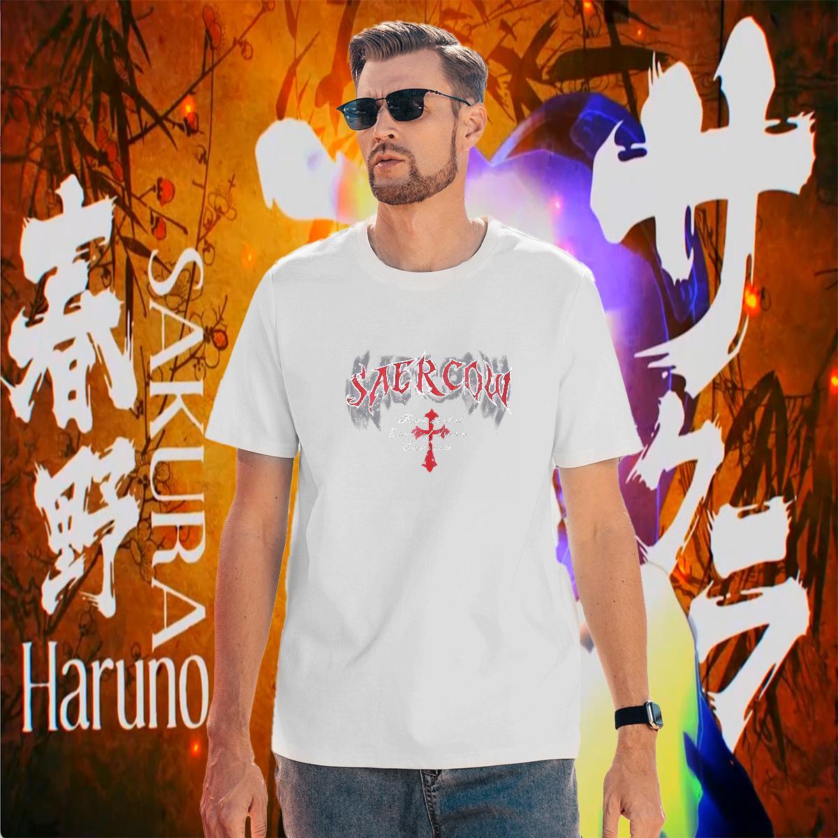 Free Shipping Men T Shirts 230g Cotton The Cross Hip Hop Custom Printed Breathable Men Tshirts DIY Tees Shirts