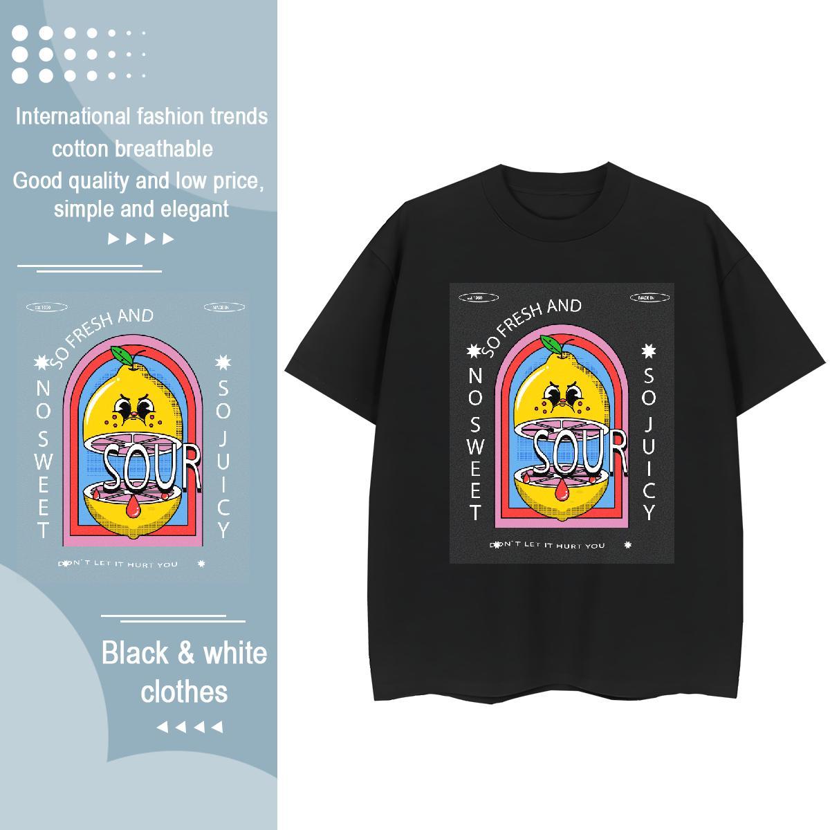 Free Shipping Tshirt for Man Woman 100% Cotton 230g sour Hip Hop Street T Shirts Women Short Sleeve O-Neck DIY Logo Tees Shirts