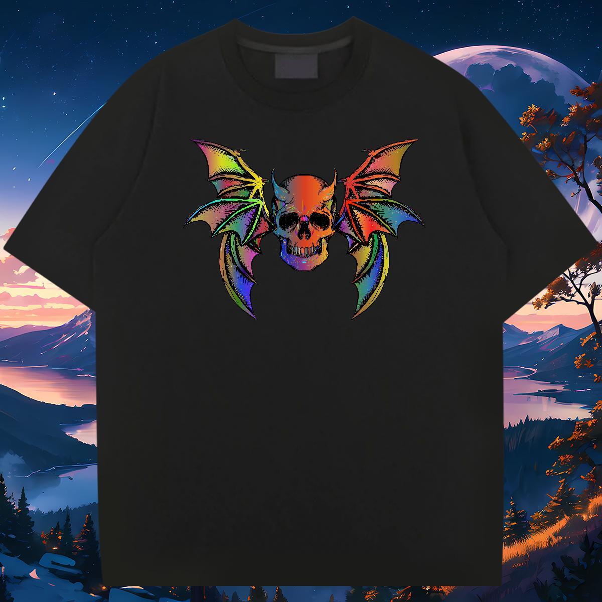 Cool Design T Shirts Men 230g Pure Cotton skull Casual Beach Custom Printed Breathable Short Sleeve Mens Tshirts 2024 Designer Polos
