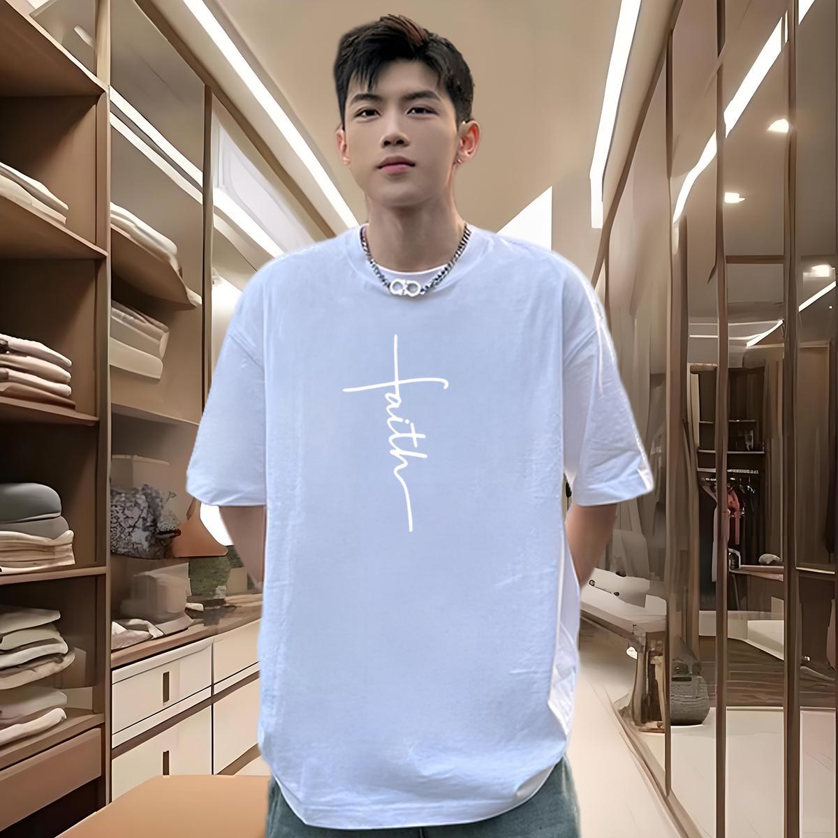 Designer T shirt 230g Cotton letter Sports Casual Anime Print Breathable Soft Men Tees 2024 DIY Polos