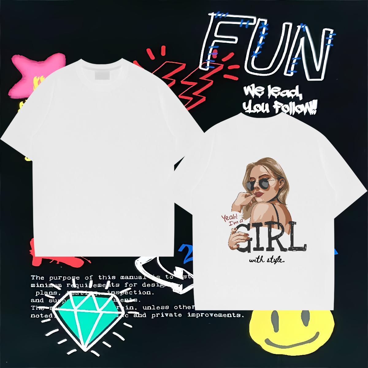 Cool Design T-Shirts for Men 100% Cotton 230g letter Street Custom Anime Short Sleeve Soft Men Tops Tees Fashion Designer Tshirts