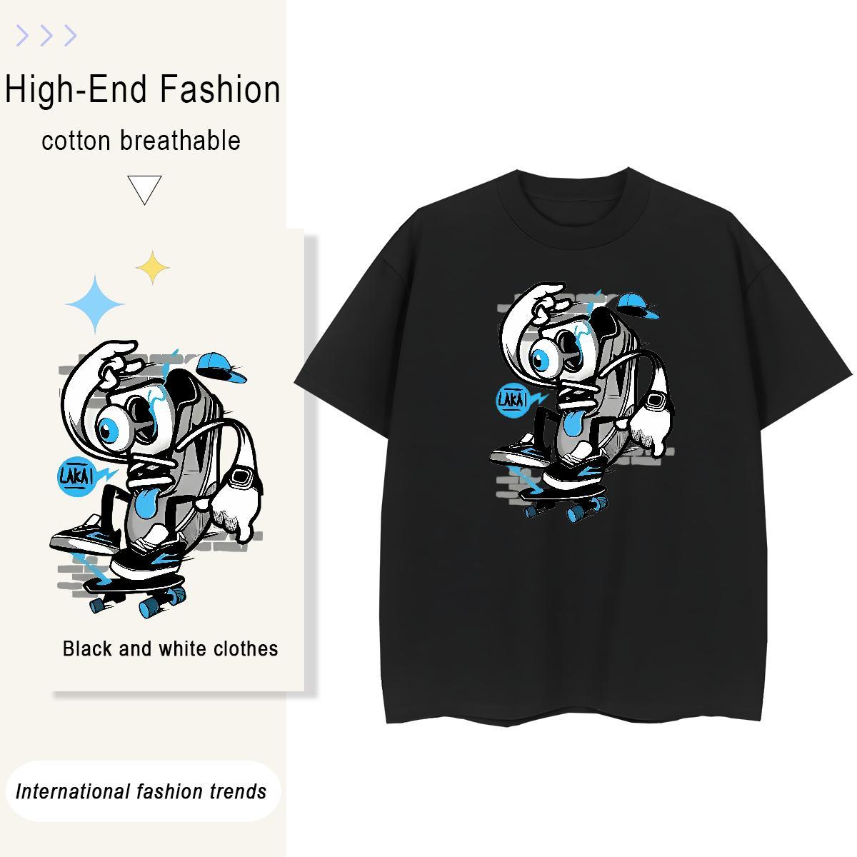 5A Women Tshirts 230g 100% Cotton icon Street Wear T-Shirts for Women Breathable Short Sleeve DIY Anime Tops Tees