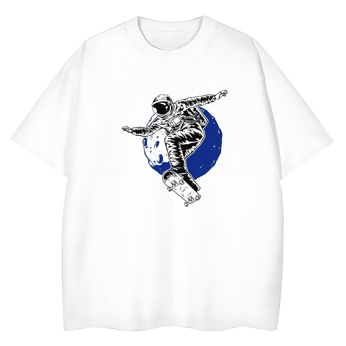 Nice Womens Tshirts 100% Cotton 230g universe Sports Casual Women T Shirts Breathable Crew Neck Plus Size Cartoon Tops