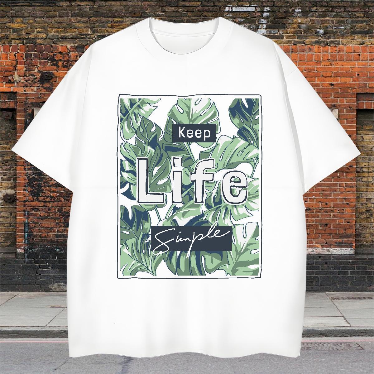 Free Shipping Man T Shirts 100% Cotton 230g letter Casual Daily Wear Oversized 3XL 4XL Pure Cotton Tshirts Fashion Designer Tees Shirts