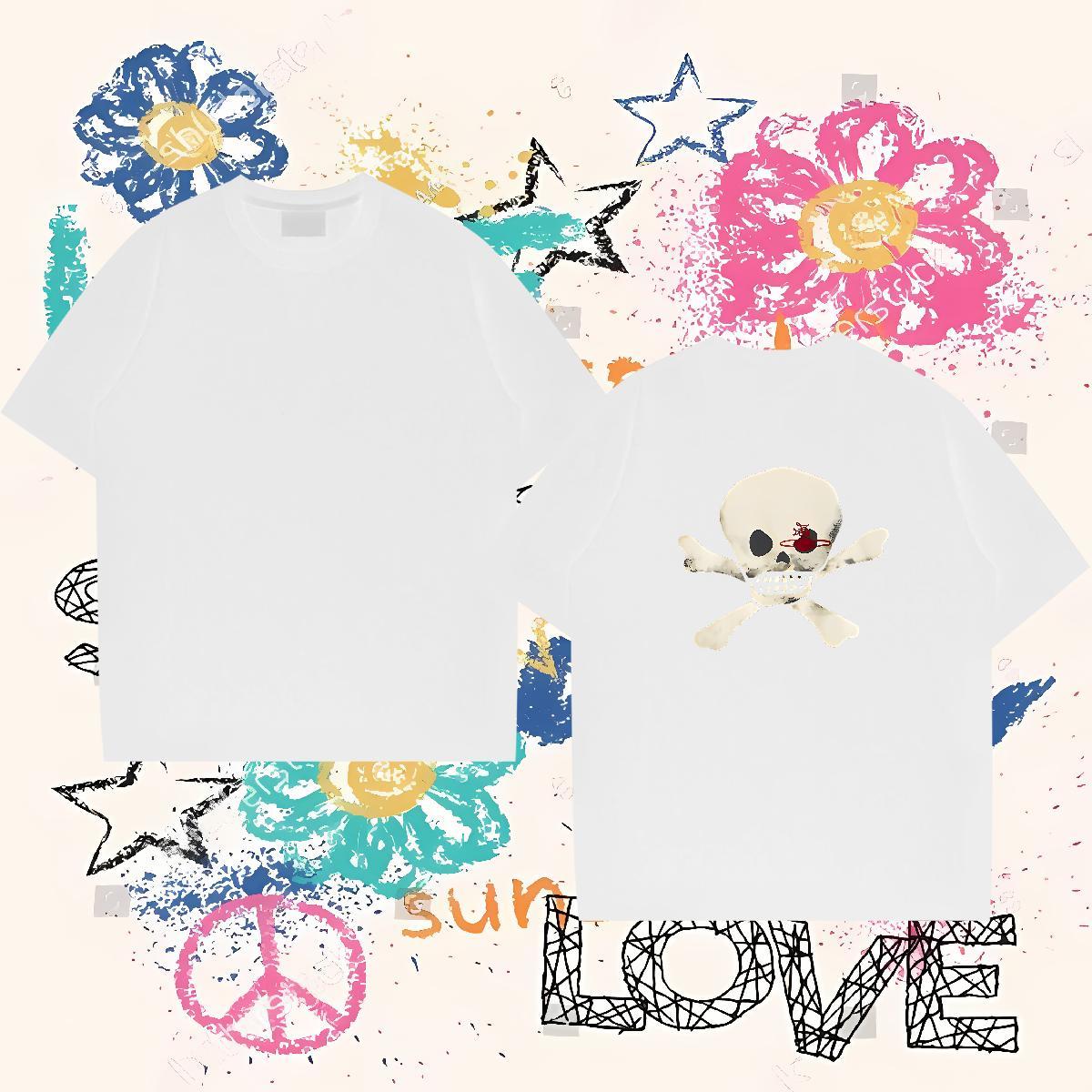 Designer T Shirts Men 100% Cotton 230g skull Outdoor Anime Breathable Couples T Shirts Fashion Wear