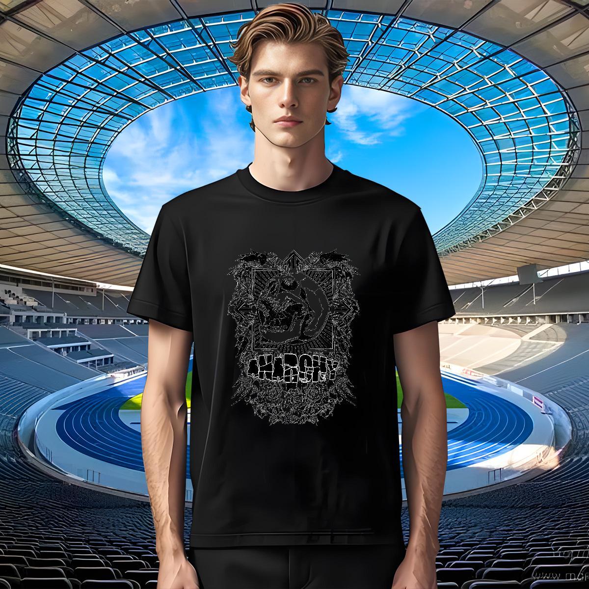 Wholesale T Shirt For Man 230g 100% Cotton skull Spring Summer White Plus Size Round Neck Short Sleeve Men Tees 2024 New Tops
