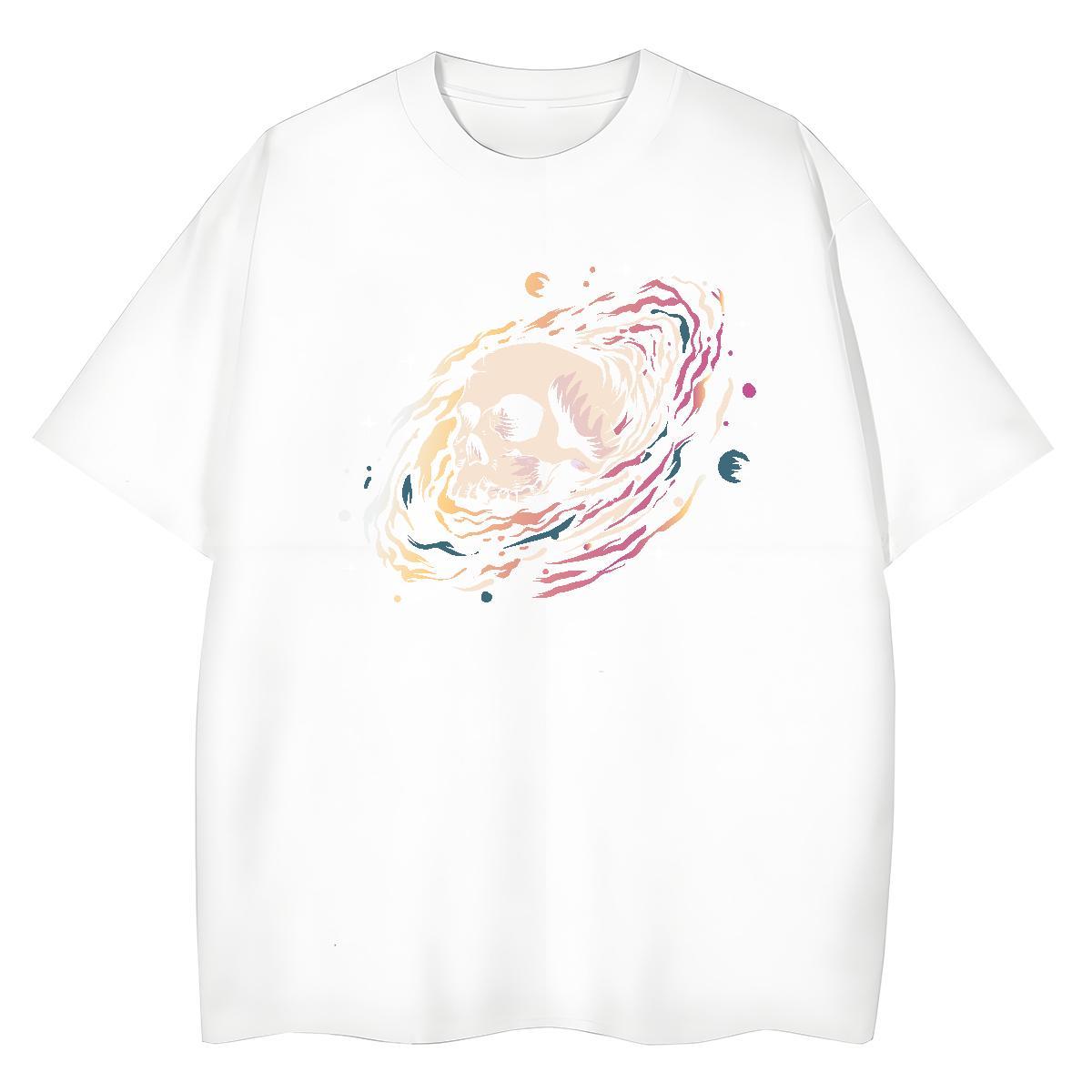 Brand T Shirt For Man 100% Cotton 230g skull Casual Plus Size Cartoon Crew Neck Men Tshirts Stylist Polos