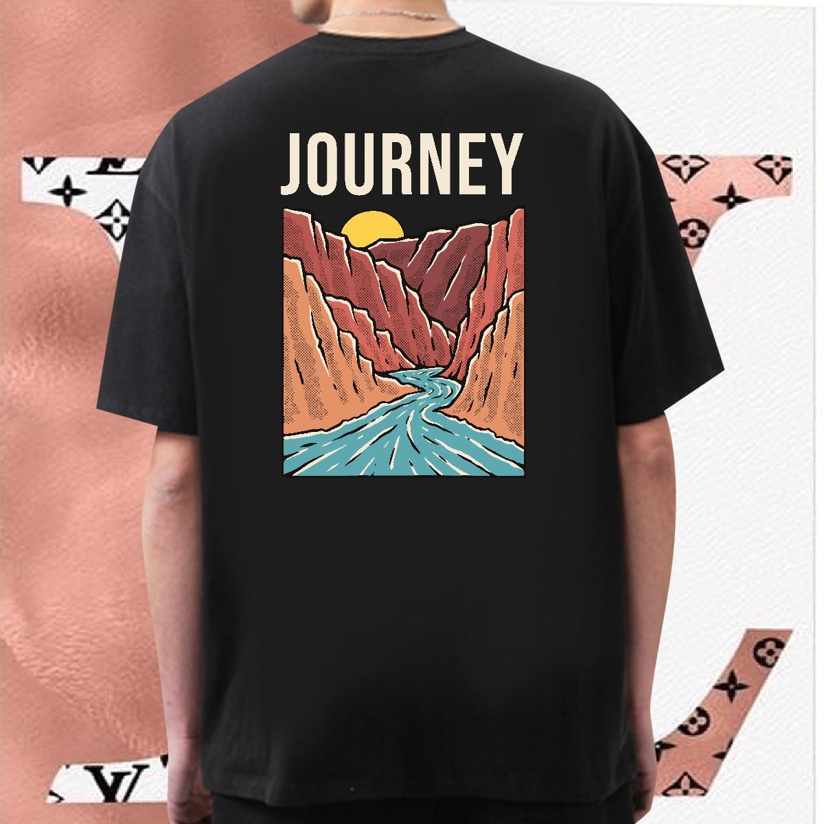 Wholesale Man T Shirts 230g Pure Cotton mountains Outdoor DIY Anime Breathable Men Tops Tees Fashion Top Tees