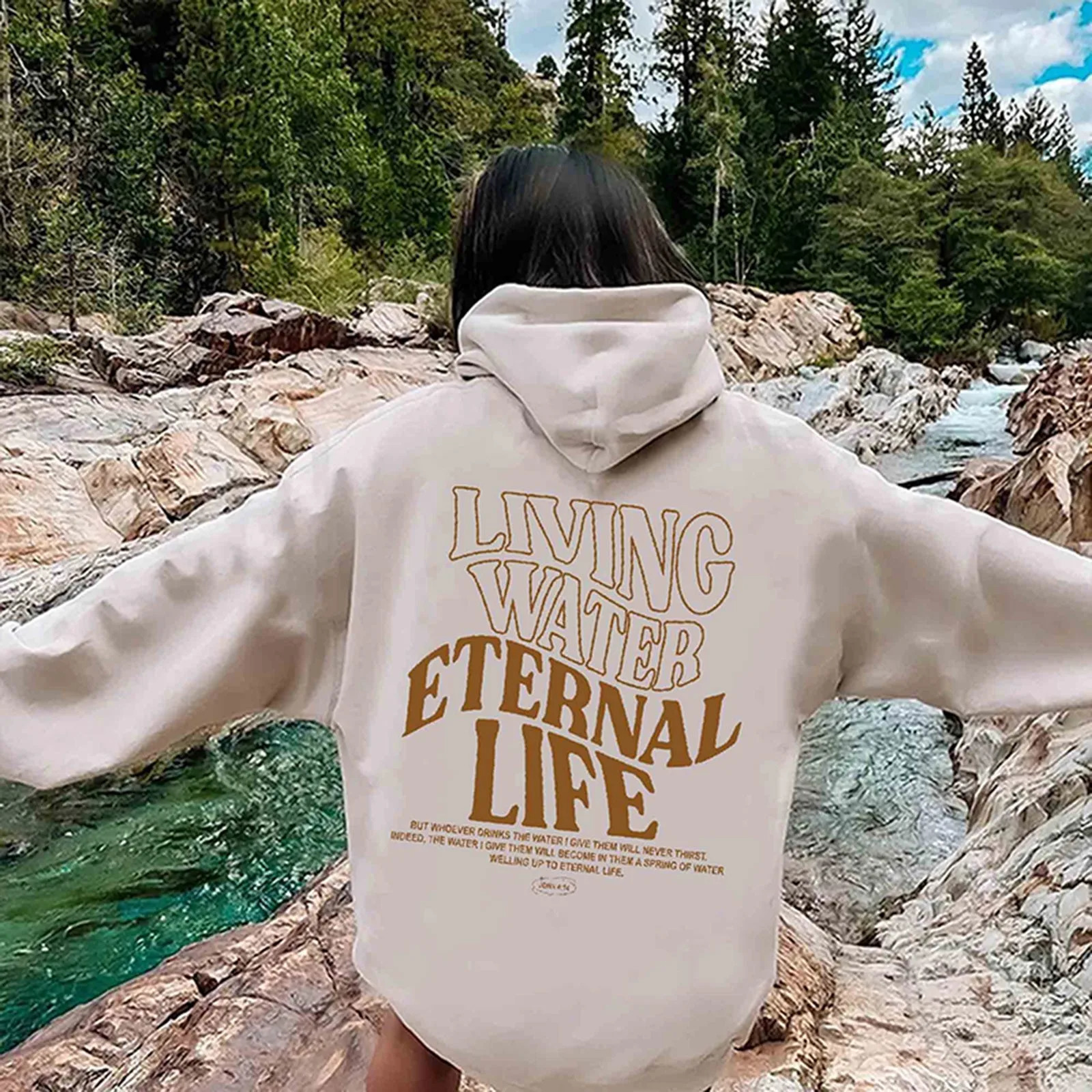 Womens Sweatshirt Harajuku Hooded Sweatshirt Fashion Streetwear Oversize Pullover Sweatshirt Autumn Long Sleeved Hoodies 240824