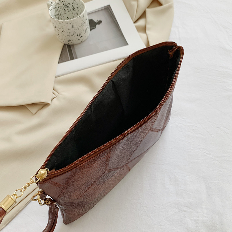 New texture design armpit bag fashionable tassel pleated shoulder bag