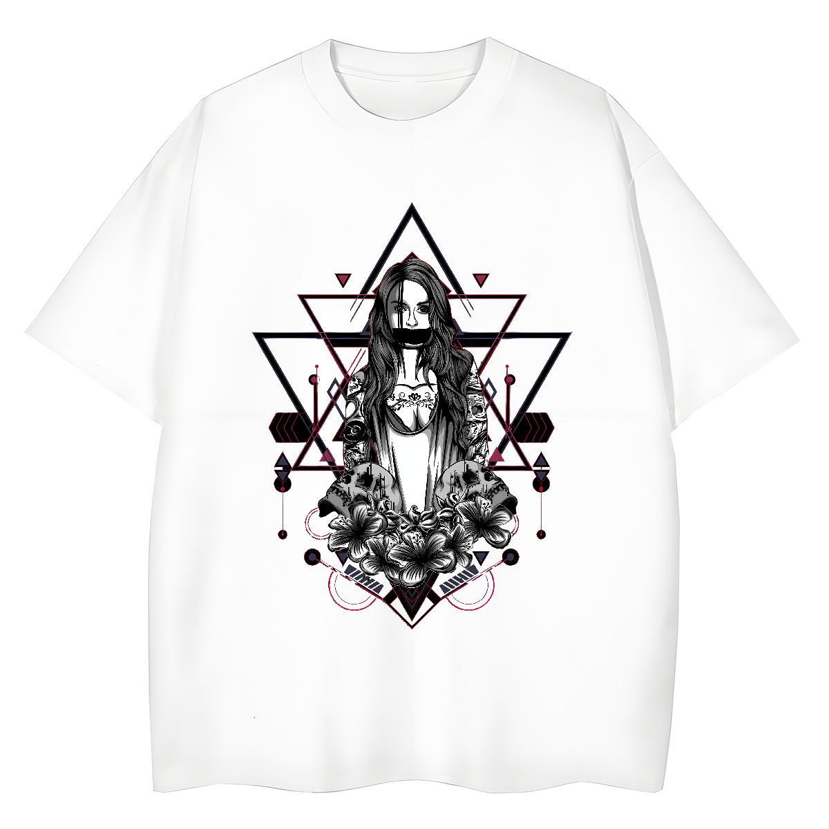 Free Shipping Women Tees 100% Cotton 230g nun Hip Hop Women T Shirts O Neck Short Sleeves Plus Size Cartoon Tee Shirt