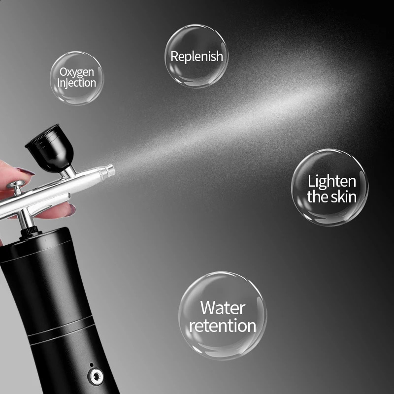 Wireless spray gun with compressor charging kit used for beauty nail art tattoo craft cake paint 240823
