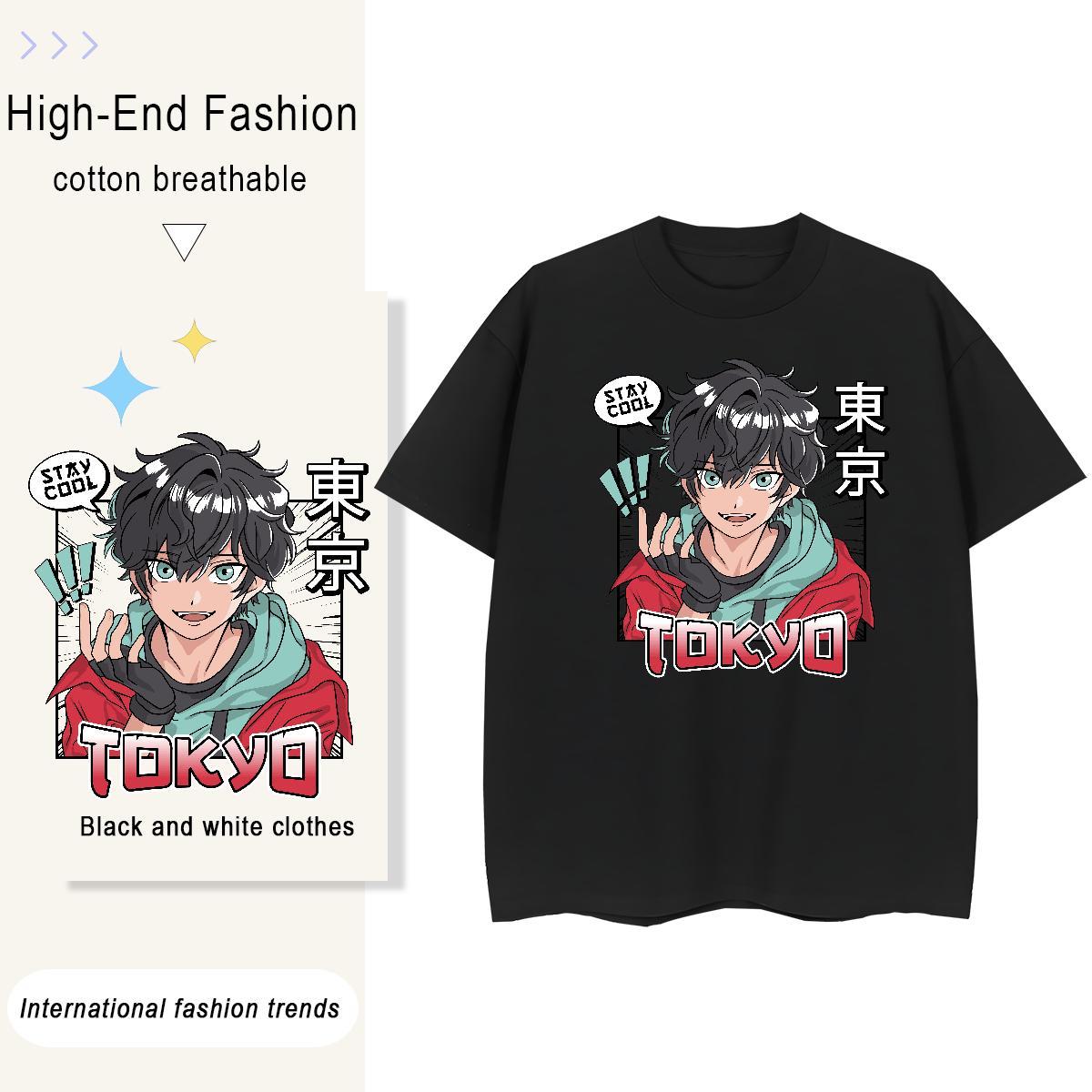 High quality Woman Tshirt 230g Pure Cotton handpainted Beach Women T Shirts Comfortable Anime Oversized Tee Shirt
