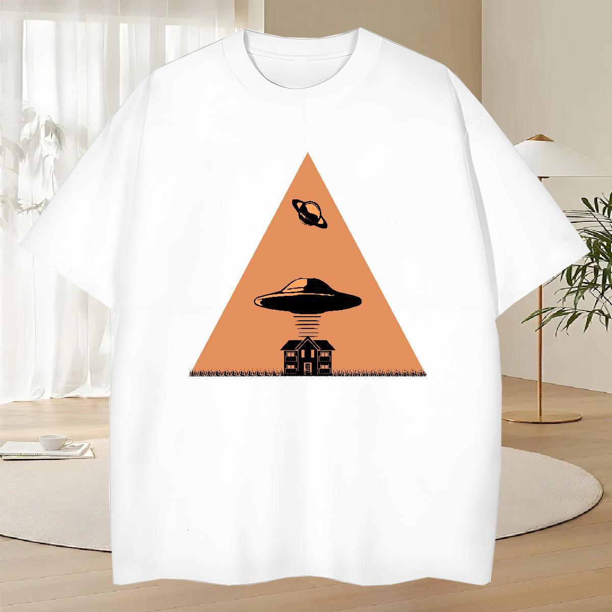 Cool Design Men T Shirts 230g Pure Cotton ET Summer Casual Custom Cartoon Breathable Short Sleeve Men Tees Fashion Tops Shirt