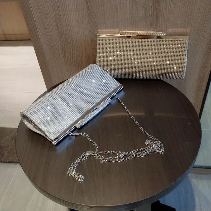 Highgrade Women Wedding Diamond Bag Bling Clutch Crystal Crossbody Bags Party Purse For hand bag 240824