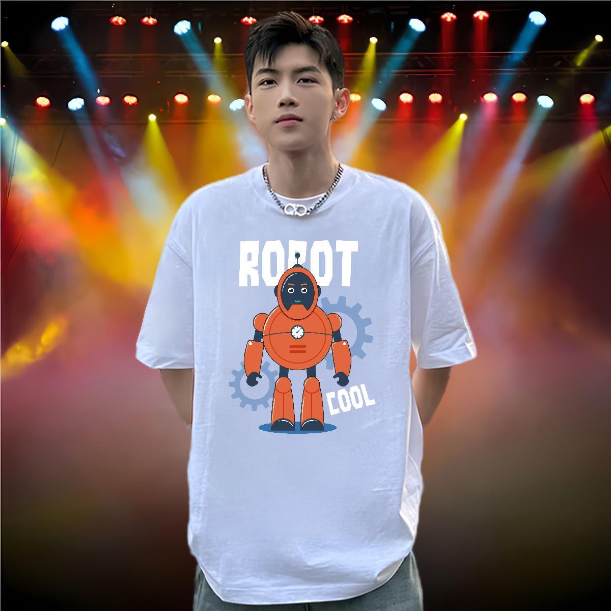 Wholesale T shirt 230g 100% Cotton ET Street Graphic Breathable Short Sleeve Tshirt for Man Woman Fashion Casual Clothings