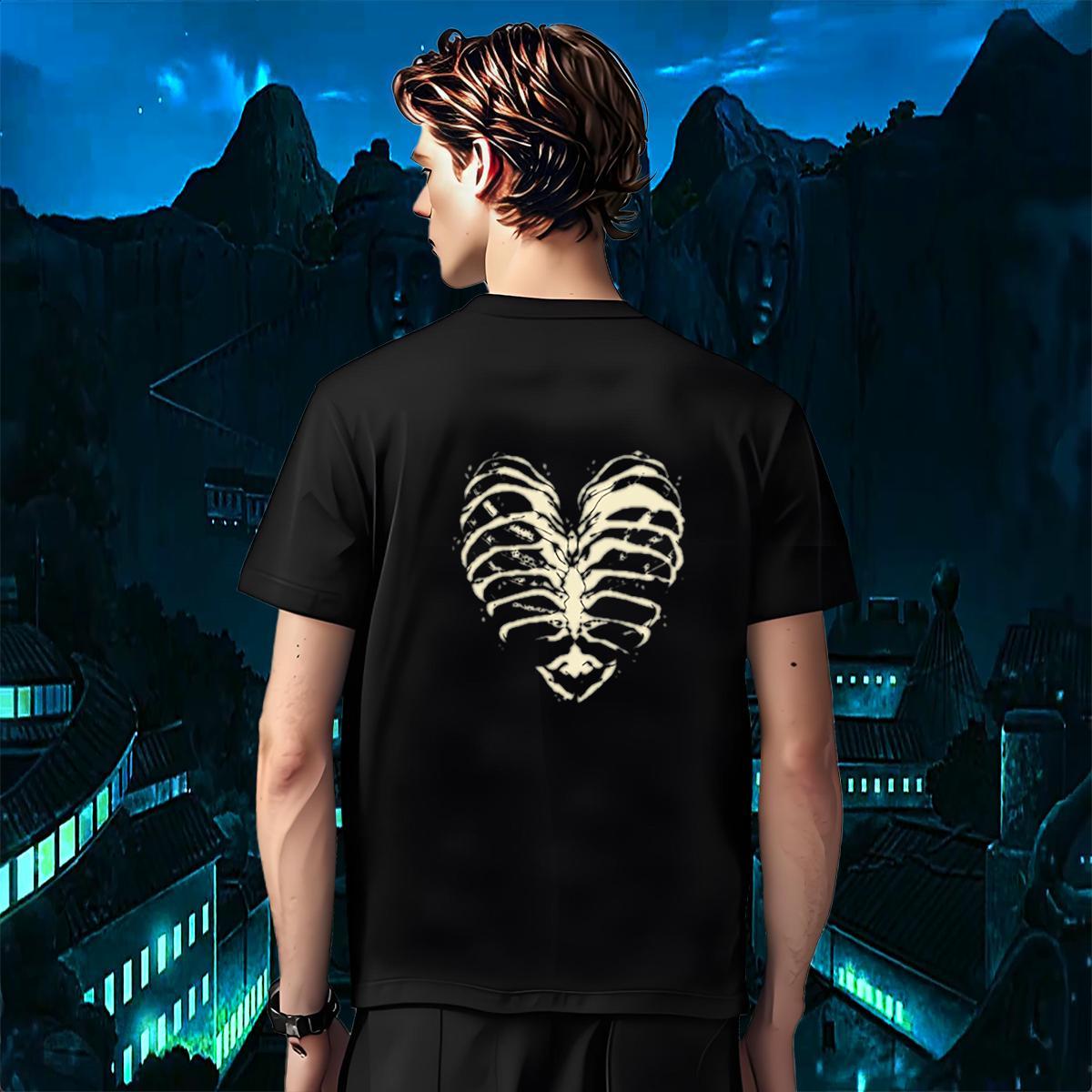 Wholesale Mens T Shirts 230g Cotton skull Hip Hop Street Custom Anime Breathable Crew Neck Men Tshirts Designer Tops Tees