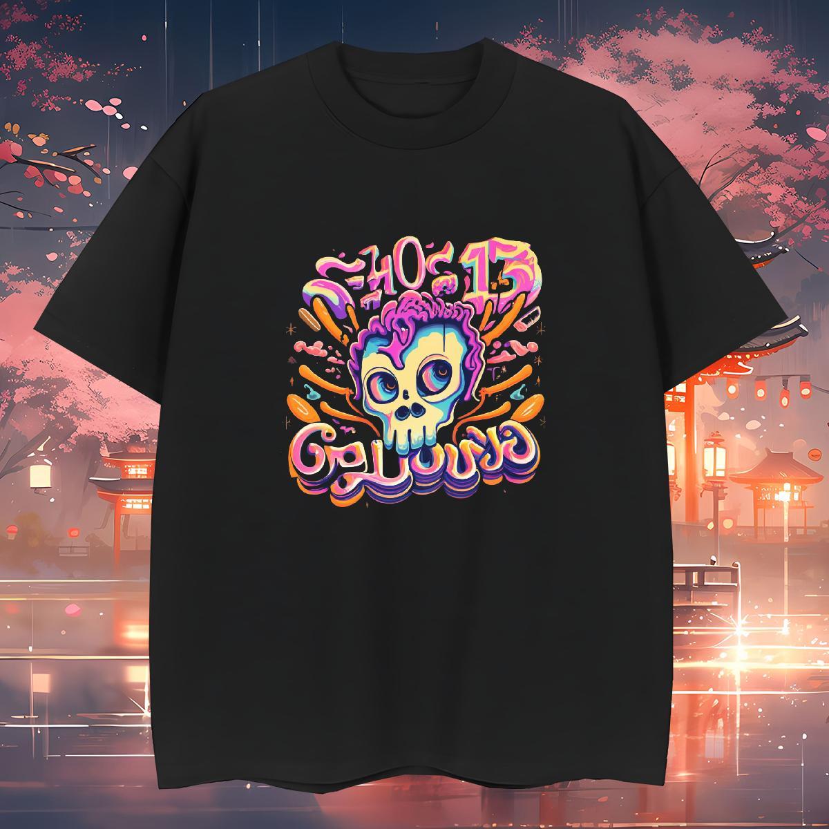 Classic Men T Shirts 230g 100% Cotton skull Daily Outfit DIY Logo Oversized Breathable Short Sleeve Men Tops Tees Designer Top Tees