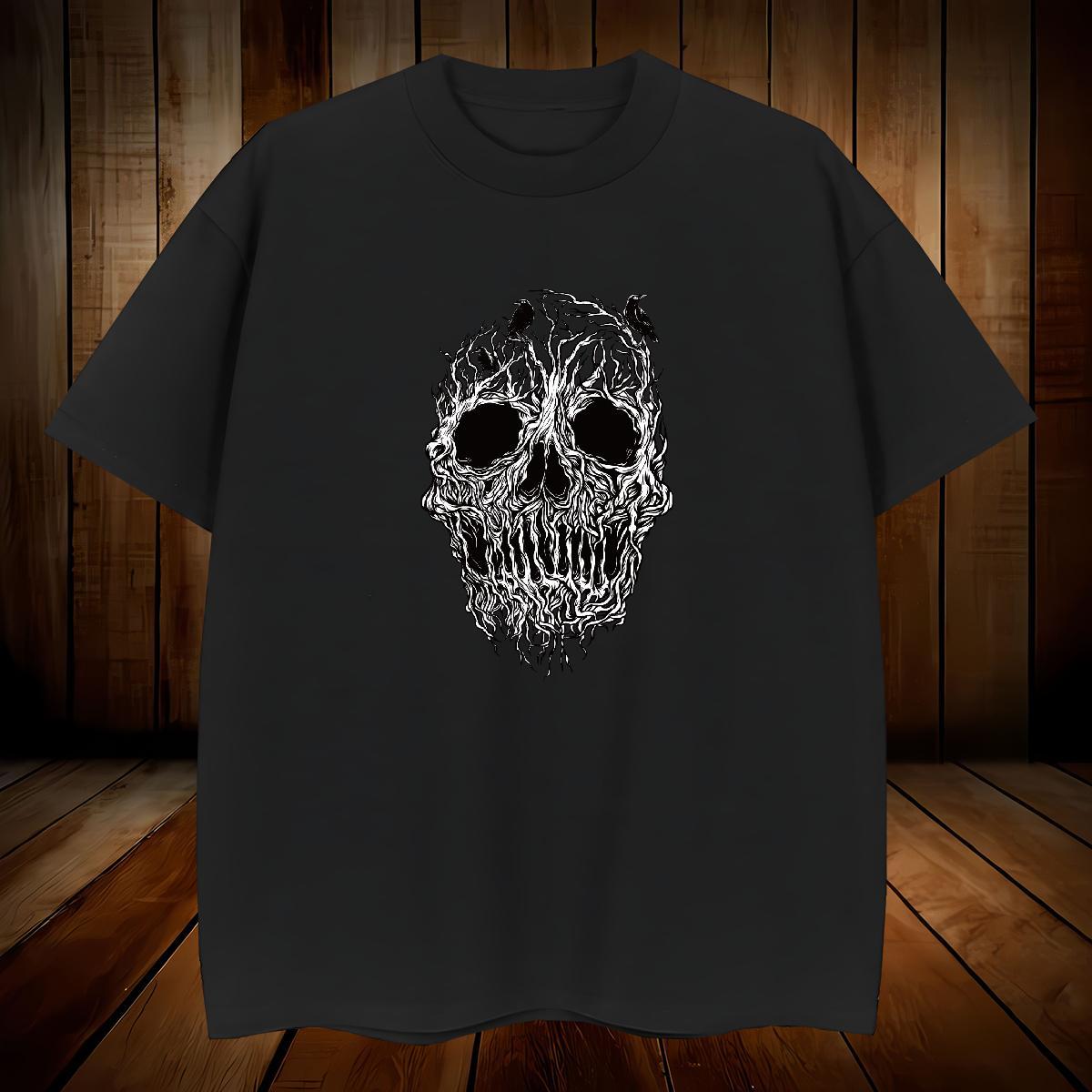 Cool Mens T Shirts 100% Cotton 230g skull Street wear Hip Hop Custom Print Oversized Round Neck Short Sleeve Tshirts Fashion New Tops Tees