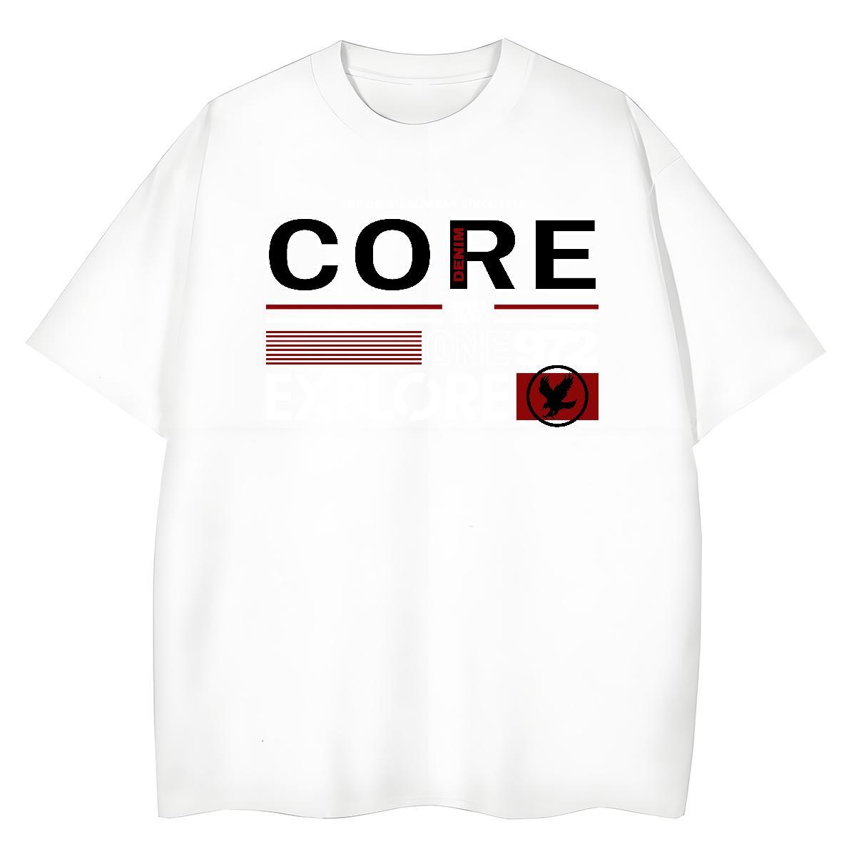 Loose fit Unisex Tshirts 100% Cotton 230g letter Summer Casual T shirt Comfortable Custom Print Plus Size Tops Tees
