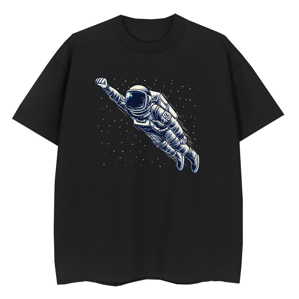 Designer Woman Tshirt 230g Pure Cotton cosmonaut Casual Womens T Shirts Breathable Crew Neck Custom Printed Clothings