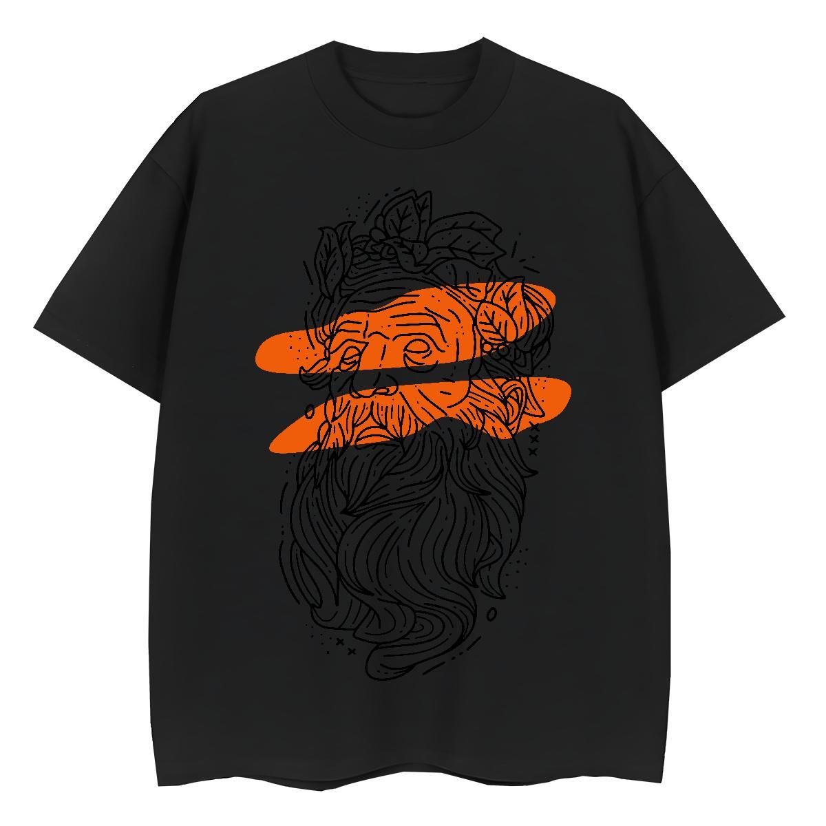 Classic T-Shirts 230g Cotton portrait Casual Asian Size Breathable Tshirt for Man Woman Casual New Clothings