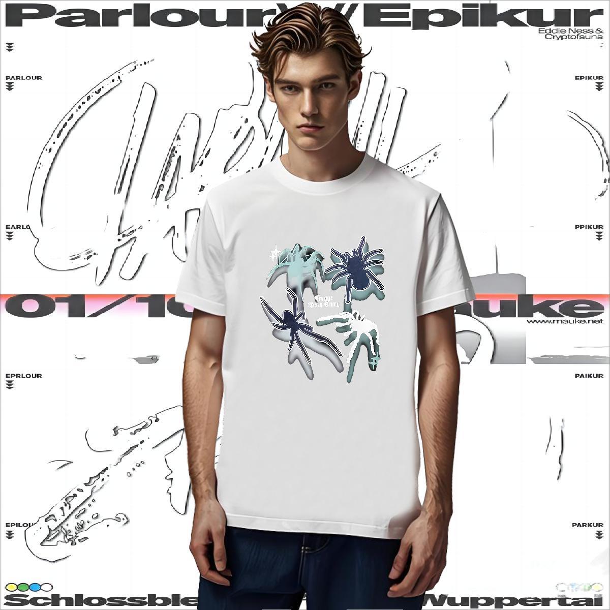 Wholesale Couples T Shirts spider Casual Beach 100% Cotton 230g Tee Shirt Breathable Soft Classic T-Shirts Oversized