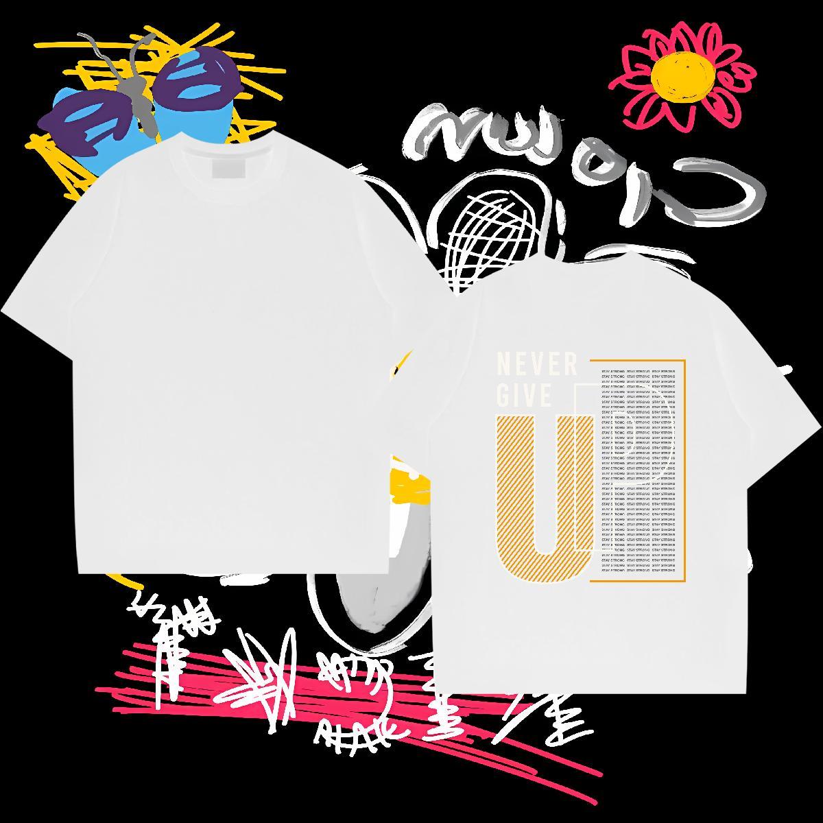 High Quality T shirt 230g 100% Cotton letter High Street Hip Hop Black White Short Sleeve Soft Couples T Shirts Wholesale Polos