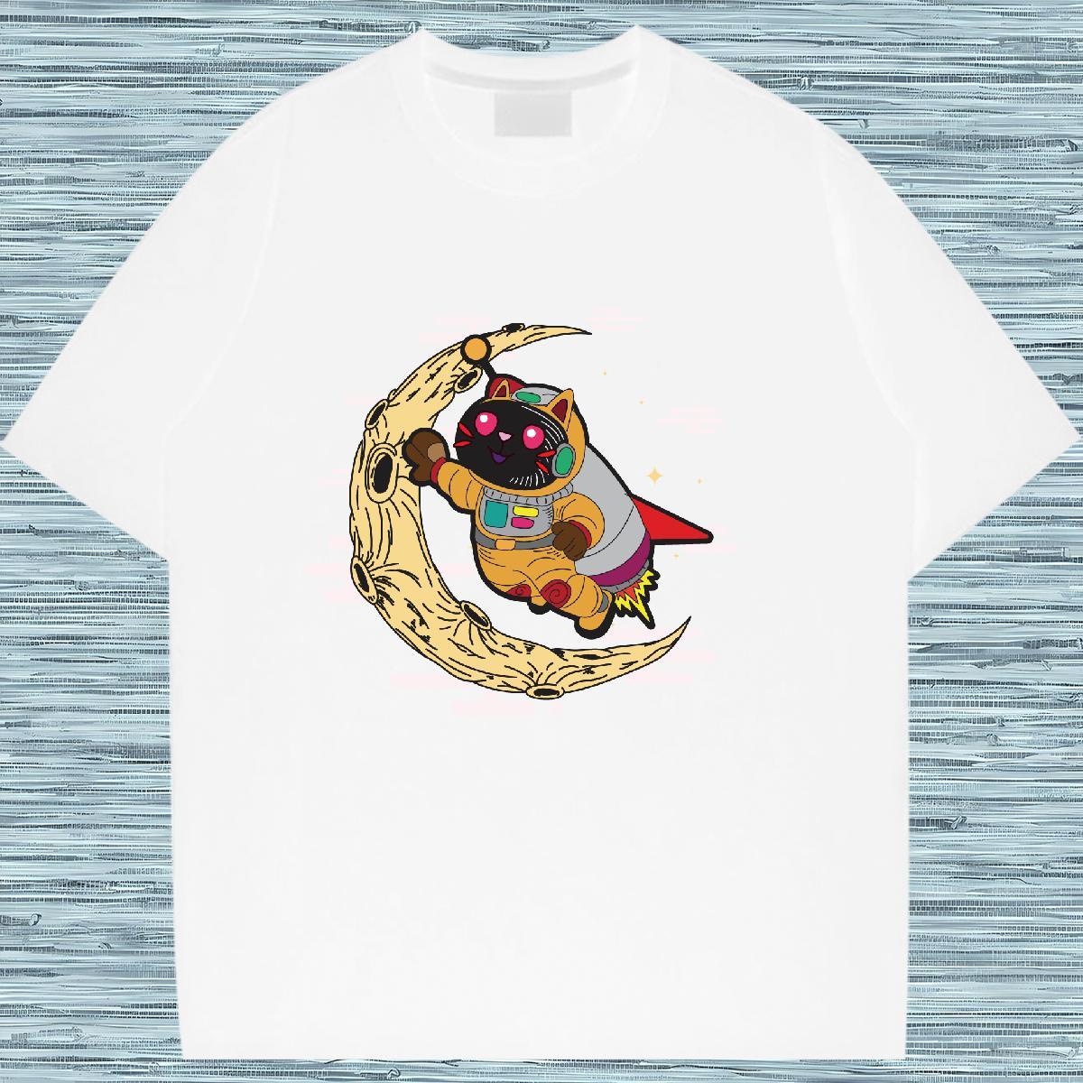 Wholesale Woman Tshirt 230g 100% Cotton universe Street Wear Women T Shirts Breathable Crew Neck Black Oversized Tops Tees