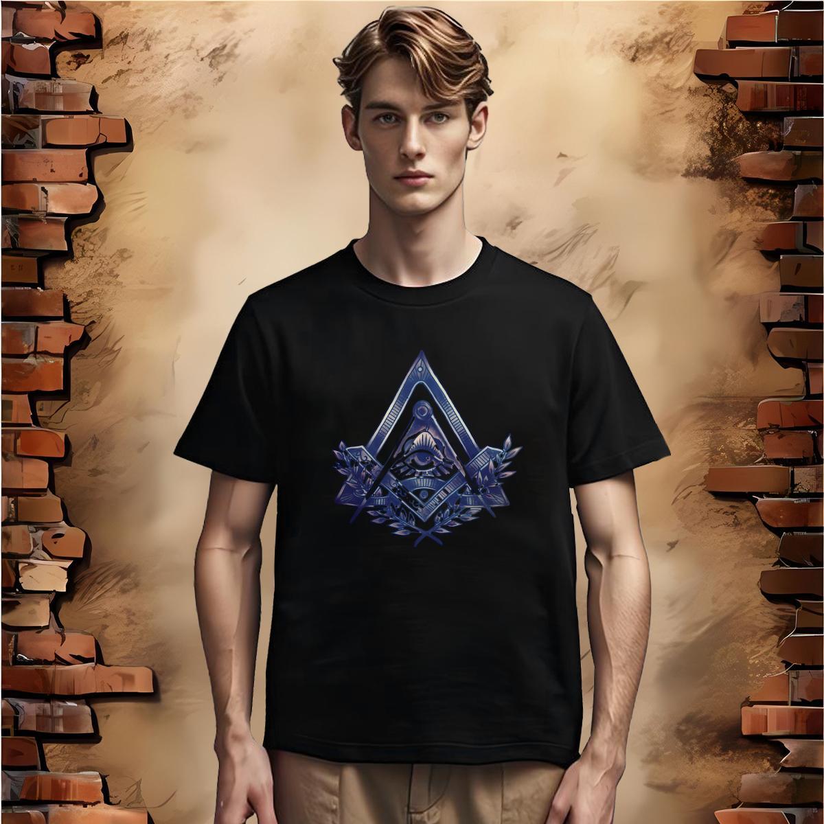 Comfortable T-Shirts for Men 230g Cotton eye of the devil Street Custom Printed Breathable Tshirts 2024 Designer Clothes
