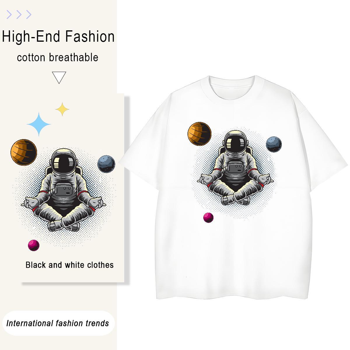 Designer Tshirt for Man Woman 230g Cotton universe Outdoor T Shirt For Woman Breathable Soft Cartoon Anime Wear