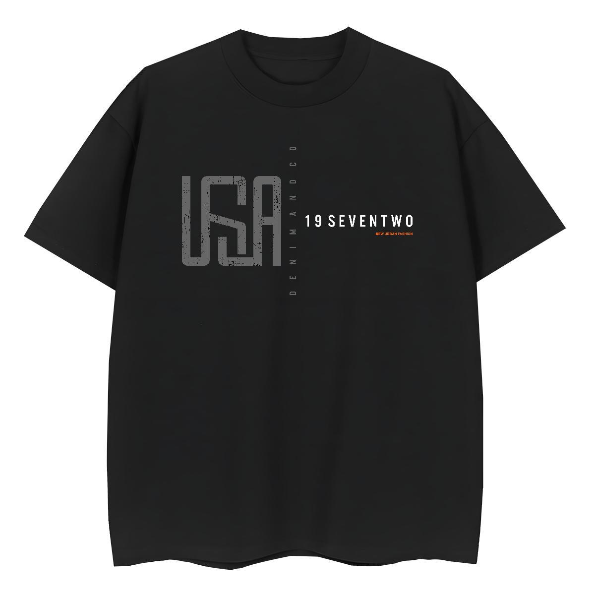 Soft Womens Tshirts 100% Cotton 230g USA Outdoor T-Shirts Breathable Short Sleeve Cartoon Print Tees