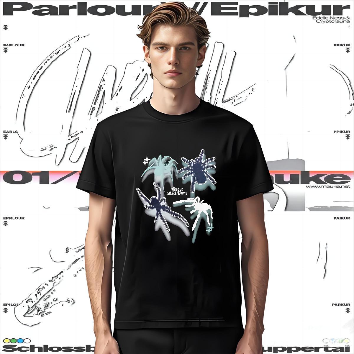 Wholesale Couples T Shirts spider Casual Beach 100% Cotton 230g Tee Shirt Breathable Soft Classic T-Shirts Oversized