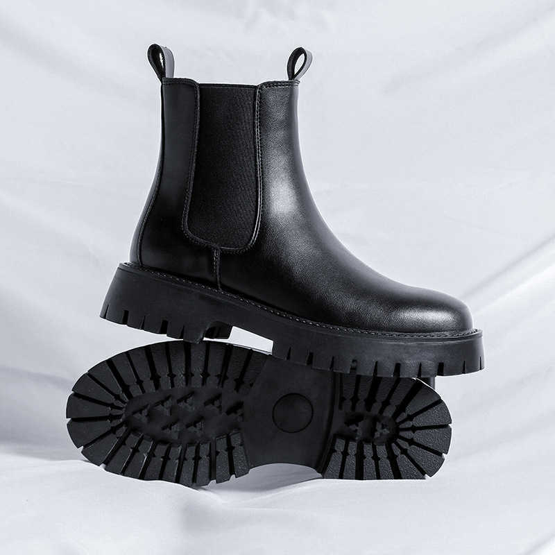 CMM Large British Chimney Chelsea Boots Mens Trendy Famous Long Boots 45 High Top Boots