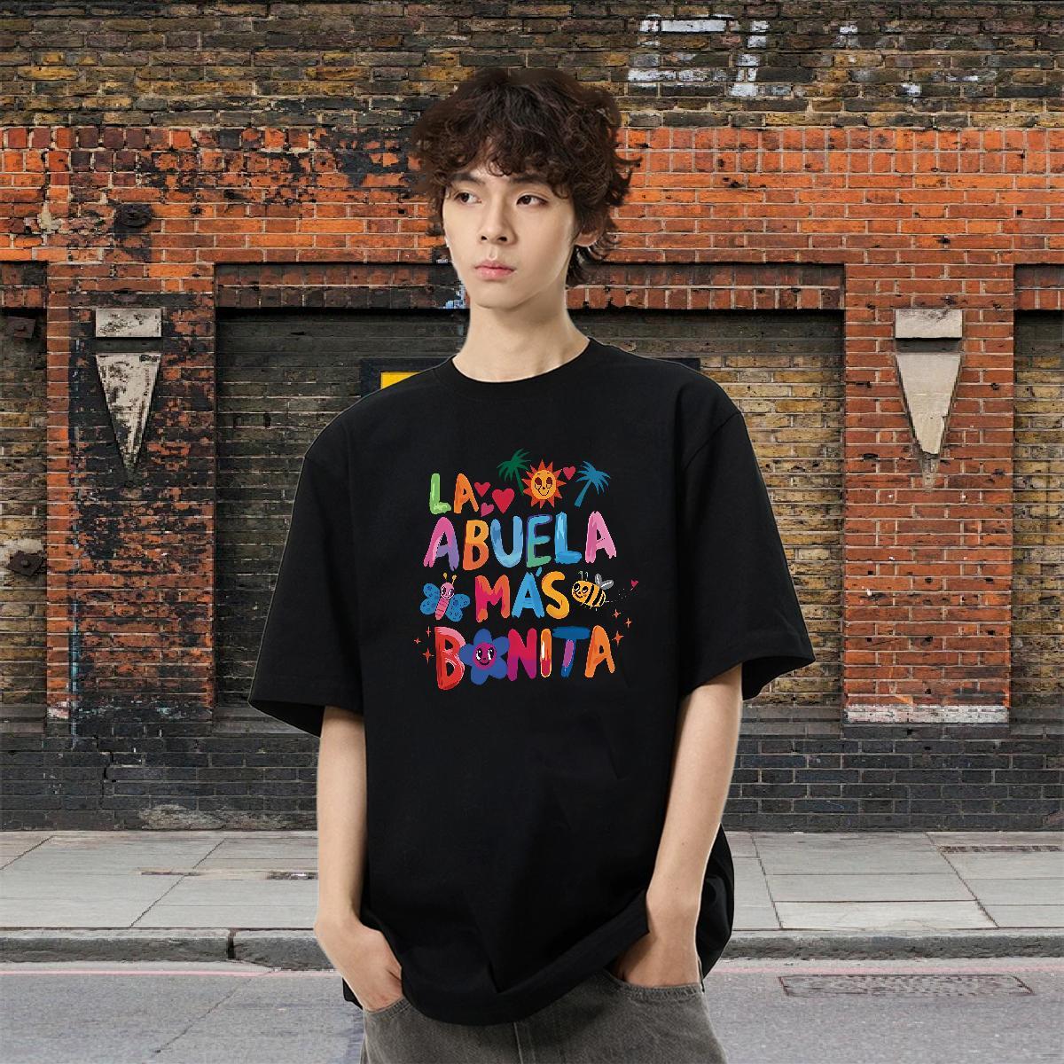 Custom Men Clothes T-Shirt letter Outdoor 100% Cotton 230g Tee Shirt Crew Neck Breathable Soft T Shirts Men DIY Anime