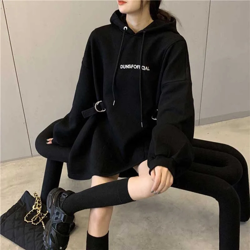 Fashion Spliced Embroidery Casual Hoodies Sweatshirts Female Clothing Spring Loose Korean Tops All-match Sweatshirts 240824