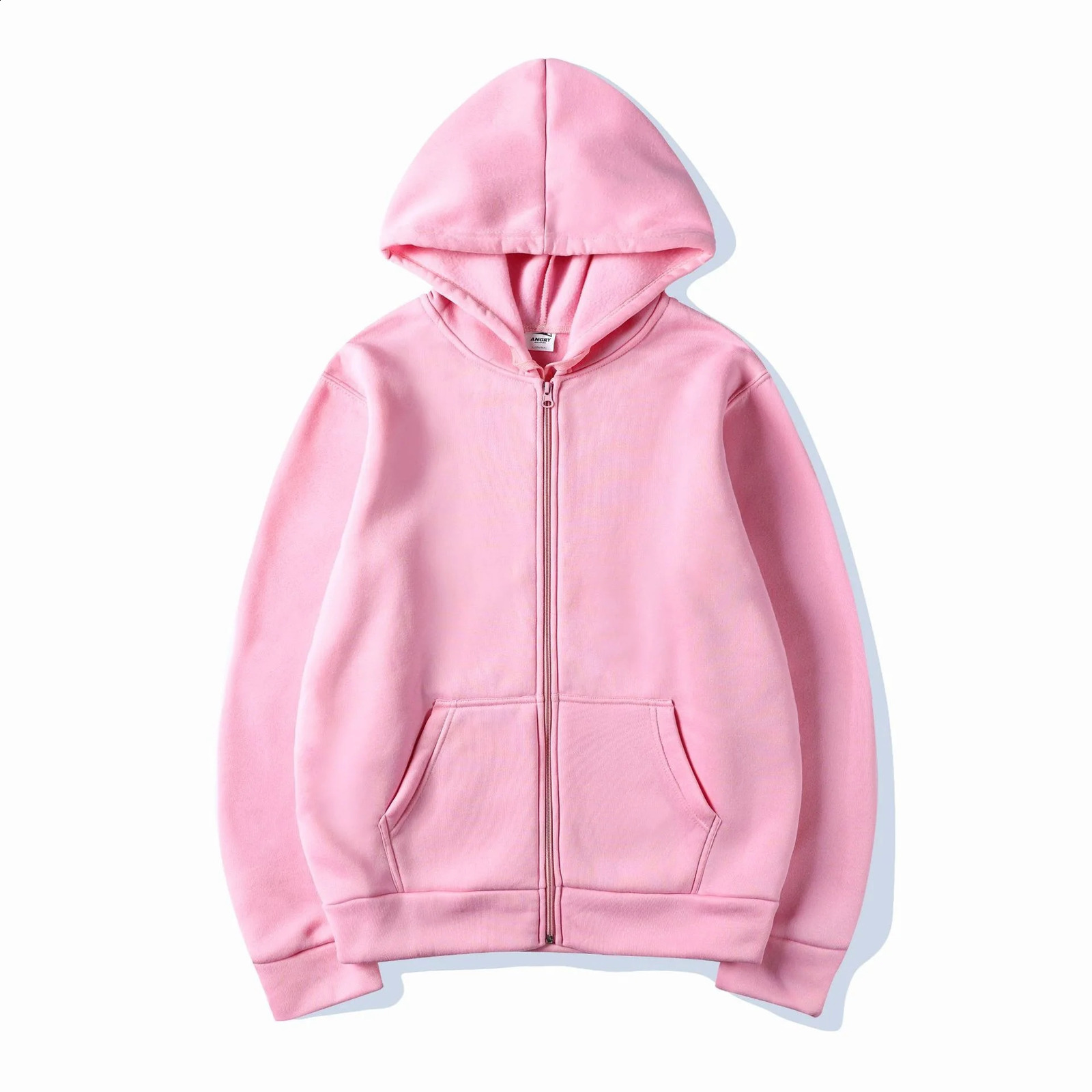 Casual mens hoodies solid color sweatshirts fashion tops unisex zippered hoodies 240824