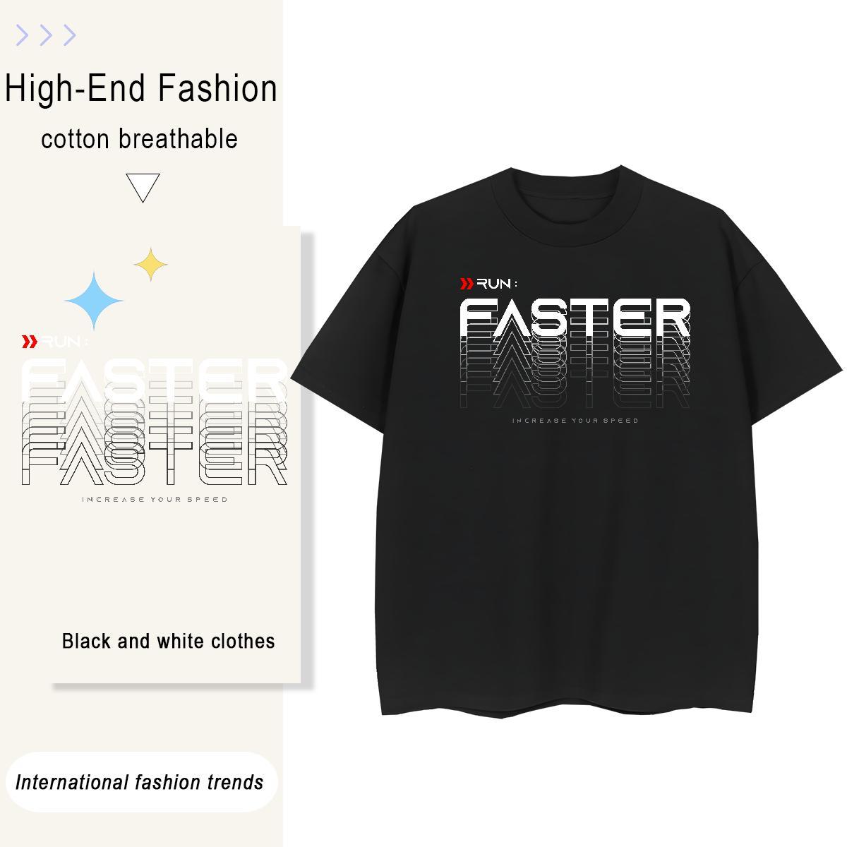 Unisex Woman Tshirt 100% Cotton 230g letter Street Wear T-Shirts for Women Breathable Soft Custom Printed Clothings