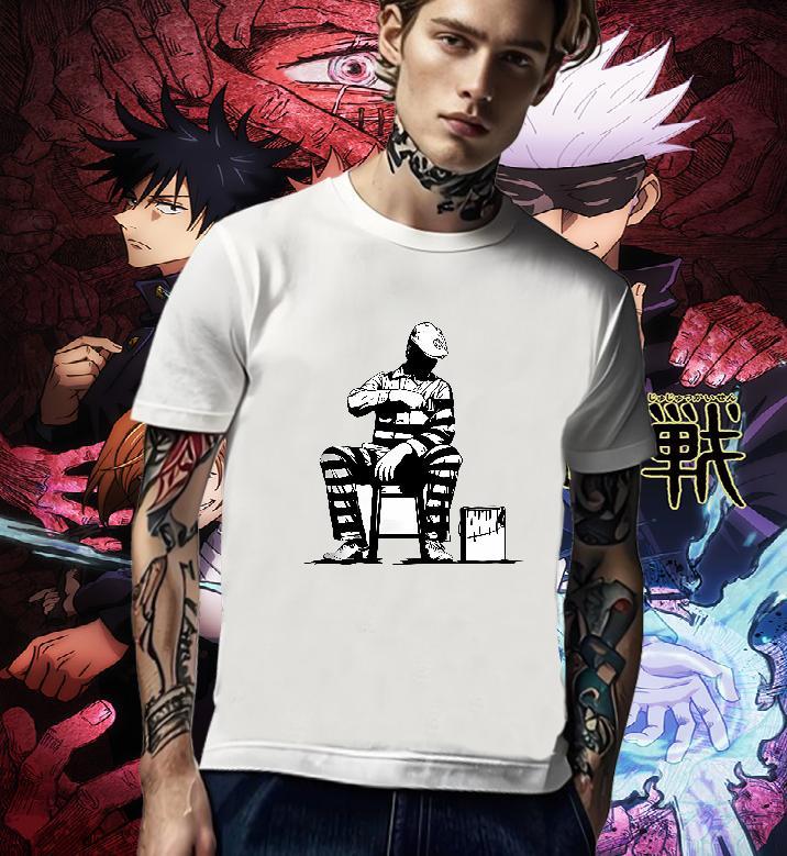 Unisex Mens T Shirts 230g Pure Cotton character Outdoor Anime Print Breathable Soft Men Tops Tees Wholesale Clothes