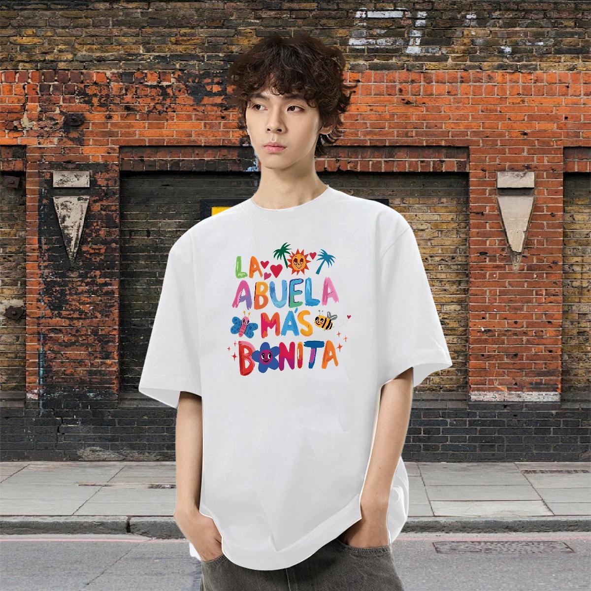 Custom Men Clothes T-Shirt letter Outdoor 100% Cotton 230g Tee Shirt Crew Neck Breathable Soft T Shirts Men DIY Anime