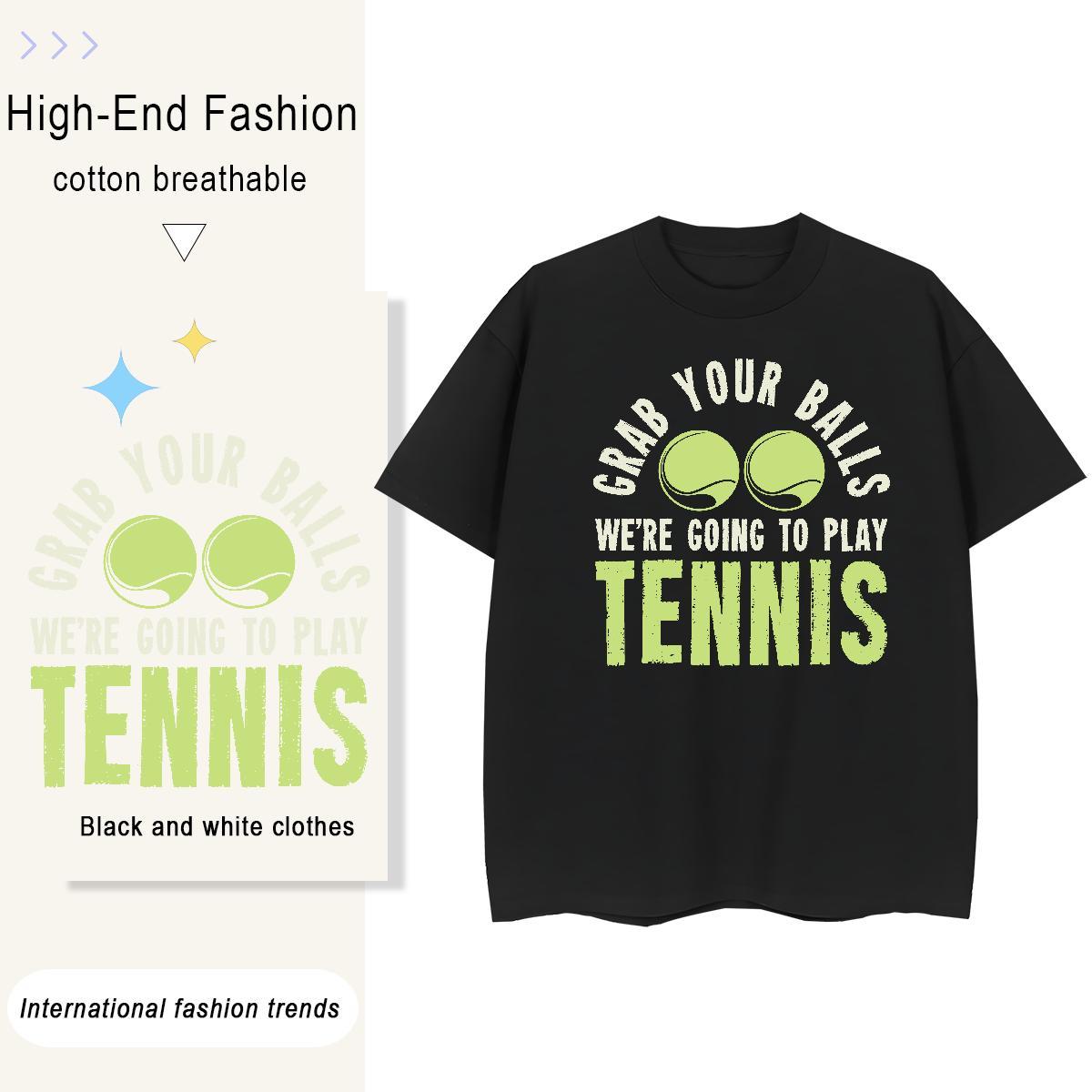 Loose Womens Tshirts 230g Pure Cotton tennis Daily Outfit Women T Shirts Crew Neck Oversized Tees Shirts