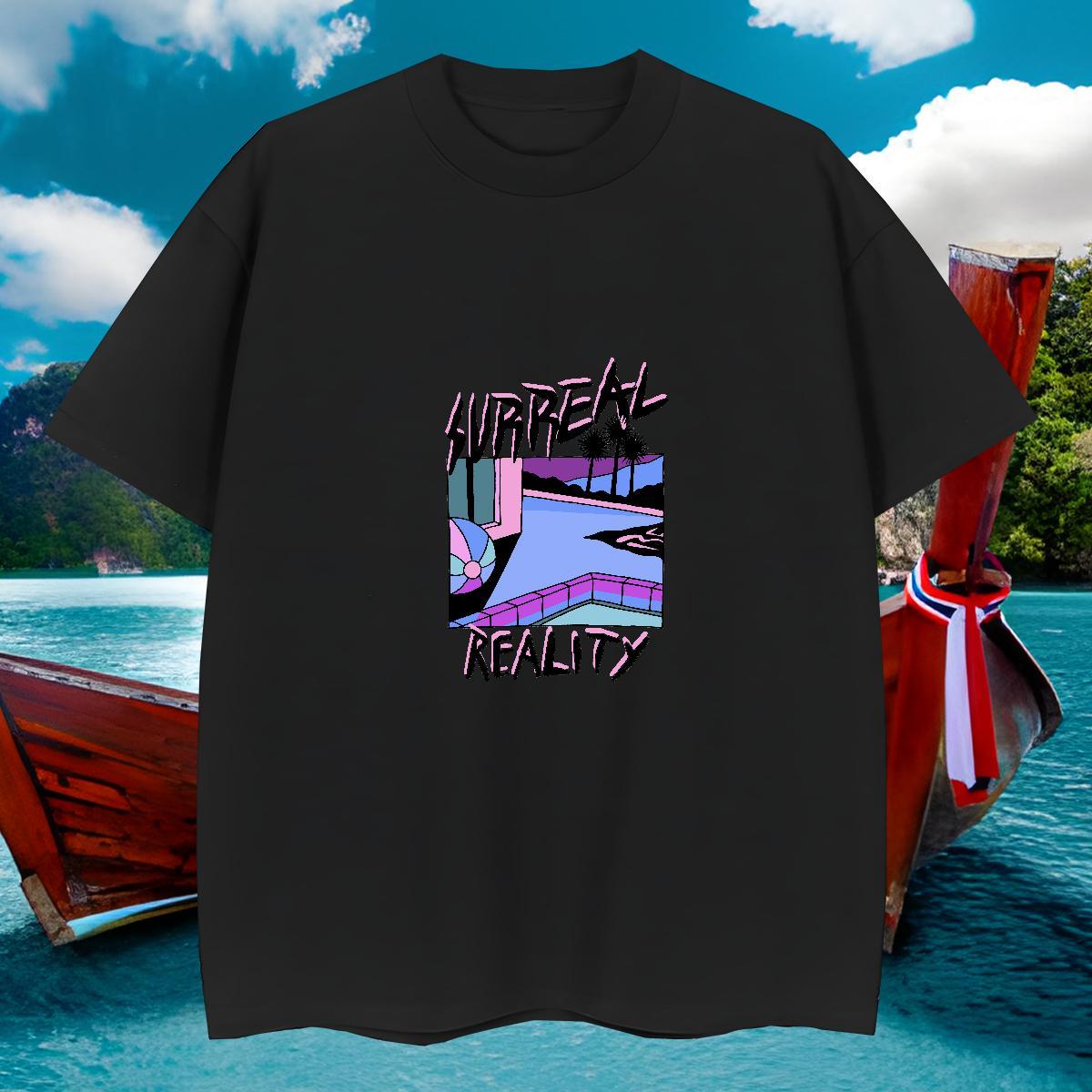 Soft Man T Shirts 230g Pure Cotton beach Street Anime Print Short Sleeve O-Neck Mens Tshirts Factory Direct Polos
