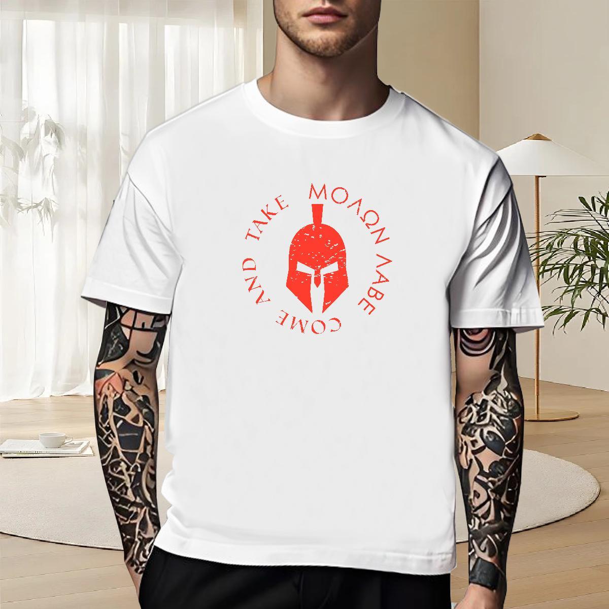 Loose Fit Man T Shirts 230g Cotton letter Casual Skull Breathable Short Sleeve Men Clothes T-Shirt Fashion Design Tees