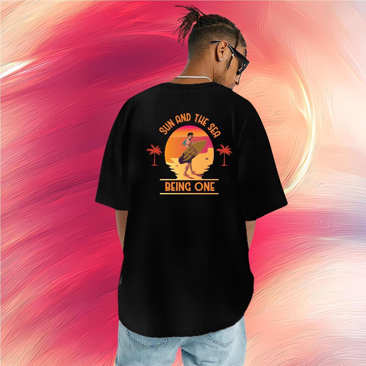 Free Shipping T Shirts Men 230g Cotton tree Hip Hop Street Oversized 3XL 4XL Crew Neck Men Tshirts Designer Fashion Clothings