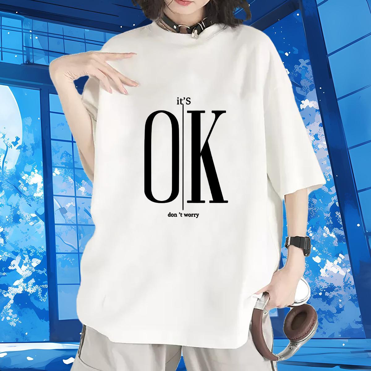 High quality Unisex Tshirts 230g Cotton letter Casual T-Shirts O Neck Short Sleeves DIY Anime Top Tees