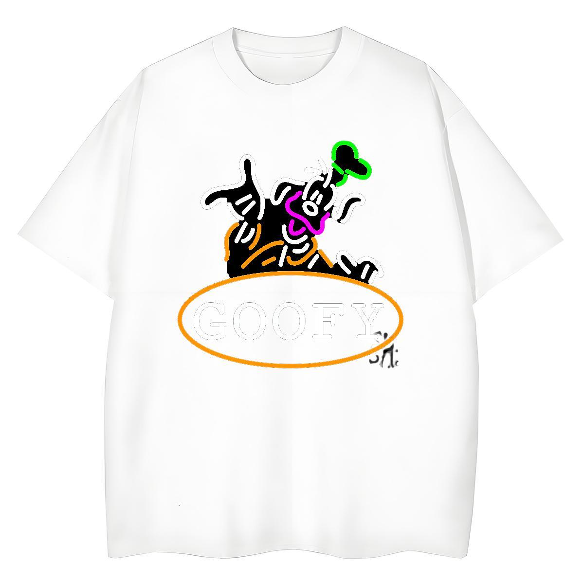 Free Shipping Unisex Tshirts 230g 100% Cotton letter High Street Hip Hop T-Shirts for Women Short Sleeve O-Neck Cartoon Print Wear