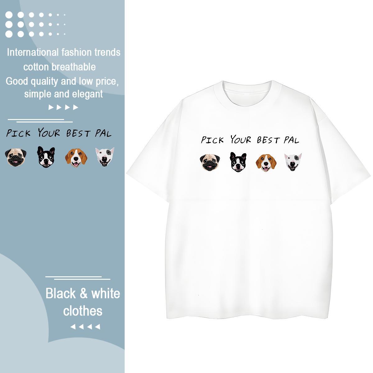 Designer Unisex Tshirts 100% Cotton 230g letter Casual Sport T-Shirts for Women Crew Neck Custom Cartoon Top Tees