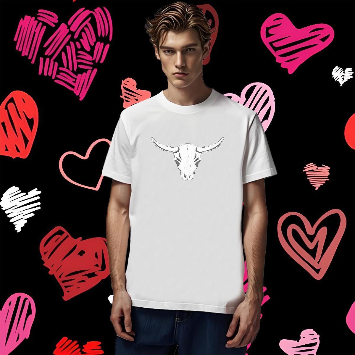 Classic Men T Shirts 230g Pure Cotton skull Hip Hop White Plus Size Breathable Soft Mens Tshirts Customized Clothings