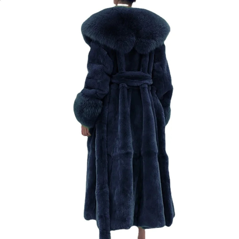 5XL ultrathin mink coat womens artificial fur long winter thick 240824